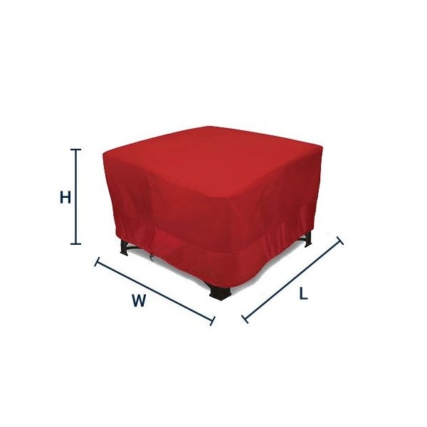 Eevelle MERIDIAN Series, Square Table / Firepit Cover - Red, 36L x 36W x 25.5H MDTSQFS-RED - main
